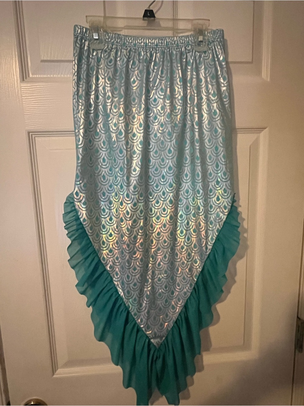 Cat & Jack Teal and Iridescent Mermaid Print Skirt